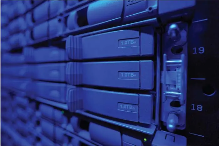 Charge for web hosting - server hardware front view