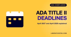 ADA Title II deadline