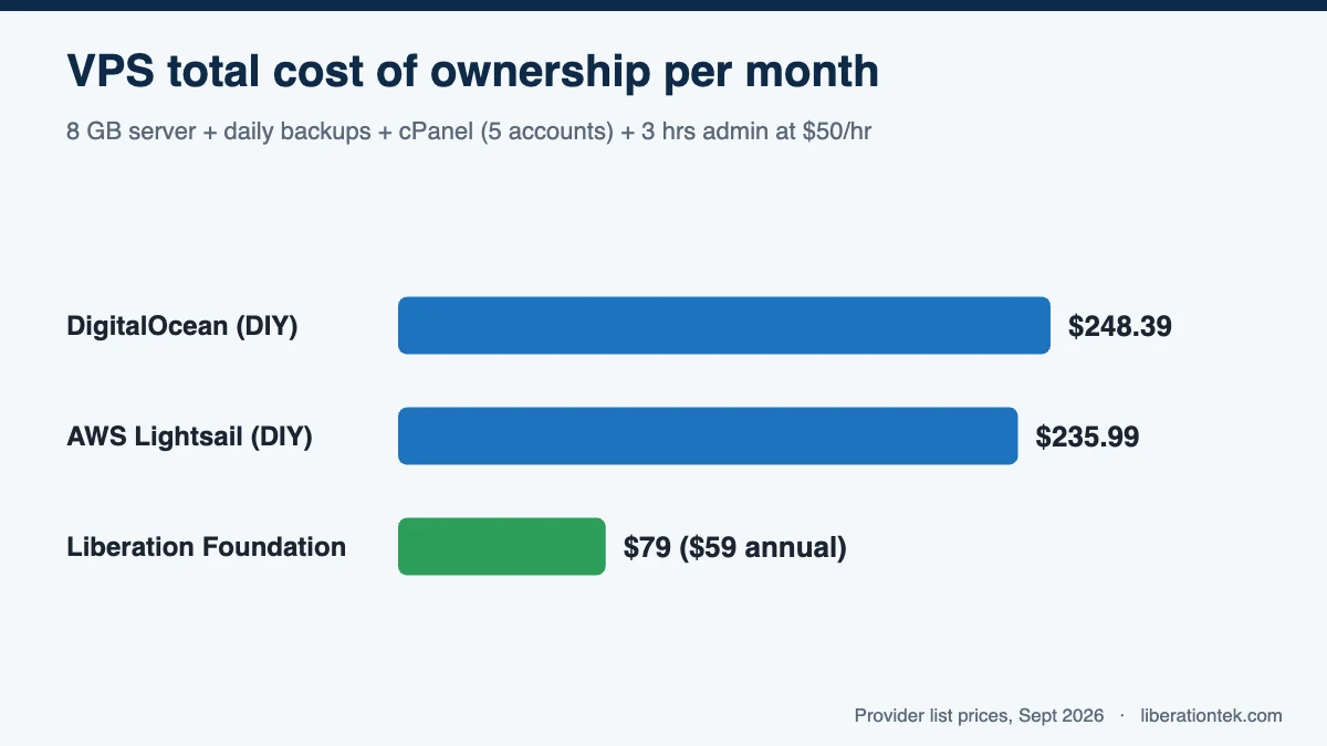 VPS total cost of ownership per month