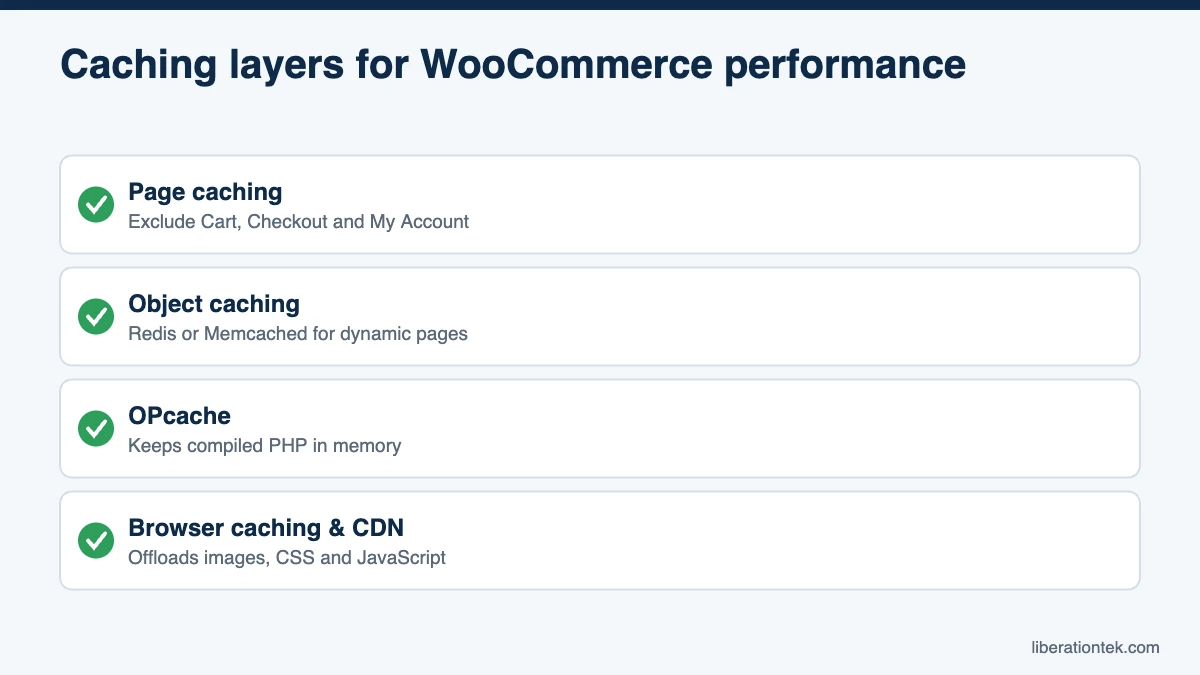 WooCommerce VPS hosting: Caching layers for WooCommerce performance