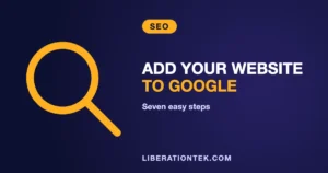 add your website to Google