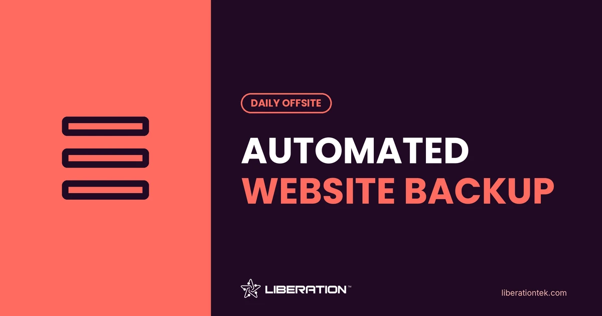 Automated website backup with daily offsite copies