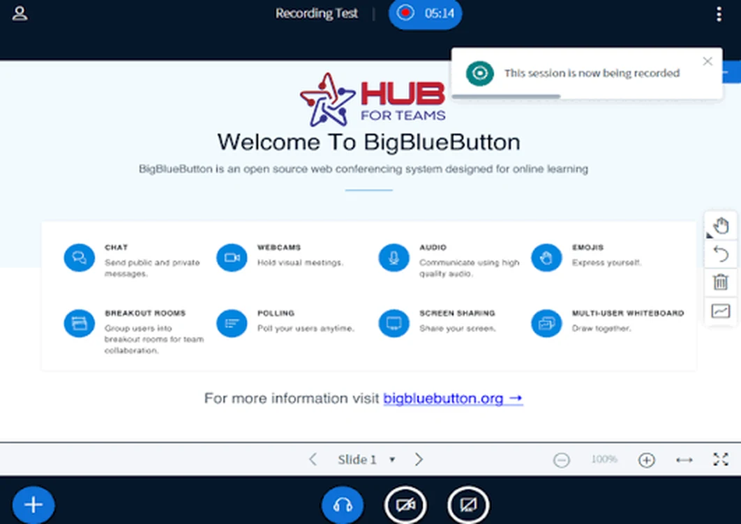 Hub for Teams video meeting