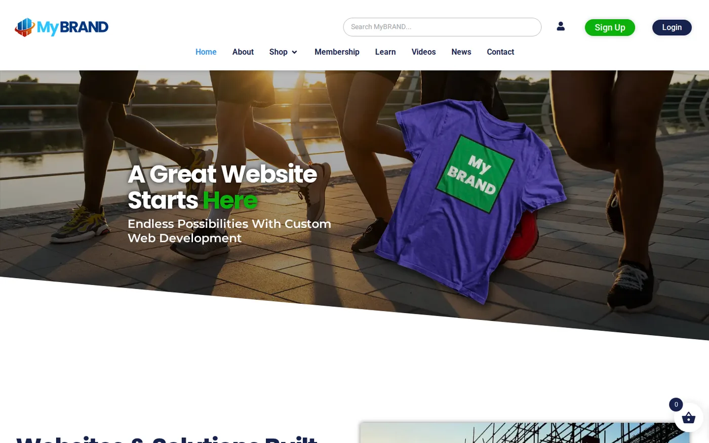 Website templates demo homepage